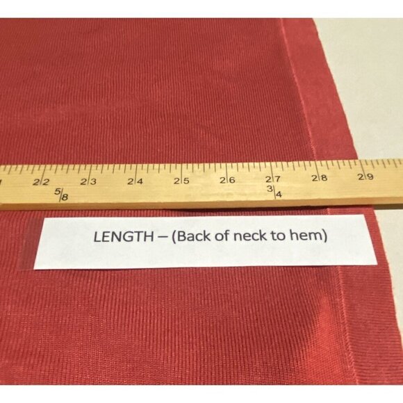 Joan Vass New York Womens Coral Red Open Front Cardigan Sz L Fall Elegant Mature - Picture 8 of 9